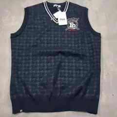 【未使用・タグ付き】FILA GOLF ネイビー Vネック セーター　M
