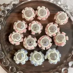 カスタム用　ビーズ　10個《ピンク7個ブルー３個》