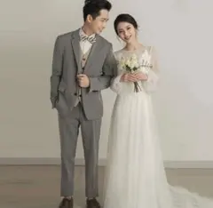 ウェディングドレス 結婚式 前撮り 後撮り フォトウェディング 白ワンピース