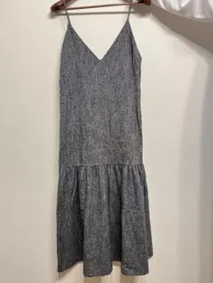 キャミワンピース グレー系 フレアスカート