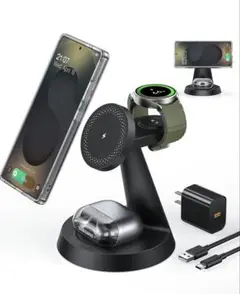 Samsung用3 in 1 ワイヤレス充電器　充電スタンドステーション