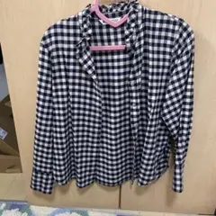 美品　　ソフトブラッシュドスタンドカラーシャツ（長 袖)