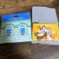 ディズニー パークチケット柄ポーチ チップとテール
