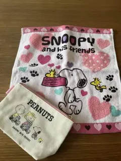 PEANUTS スヌーピーポーチ　タオル　セット　新品未使用