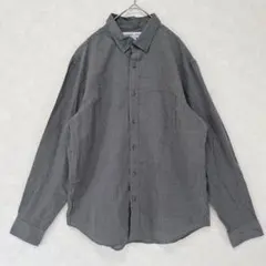 美品 長袖シャツ グレー L メンズ ボタンダウン レギュラーフィット 古着のサムネイル