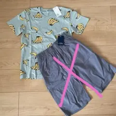 ☆ELFIN DOLL バナナ柄 Tシャツ ハーフパンツセット140cm【新品】のサムネイル