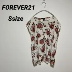 FOREVER21【S】チュニック フラワープリント ノースリーブ 花 赤のサムネイル