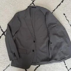 2024年　ユニクロ　感動ジャケット　テーラード　グレー　Lサイズ　464003