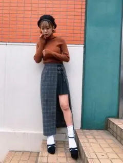 SPIRALGIRL ラッププリーツスカート　チェックのサムネイル