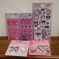 サンリオ　シール　5枚セット　キティ　クロミ