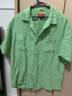 美品　supreme シュプリーム　ギンガムチェックシャツ　Lサイズ　黄緑 美品 supreme シュプリーム ギンガムチェックシャツ Lサイズ 黄緑