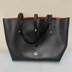 未使用品 コーチ 北川景子 トートバッグ 本革 黒 A4収納可 大容量