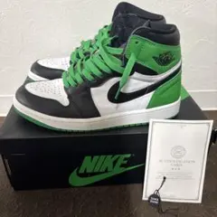 NIKE Air Jordan 1 ブラック/ホワイト/グリーン USA 9