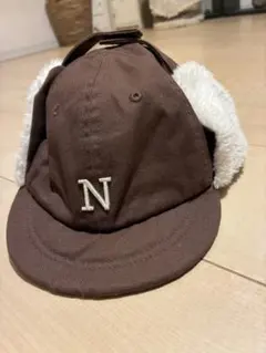 耳付きブラウンキャップ