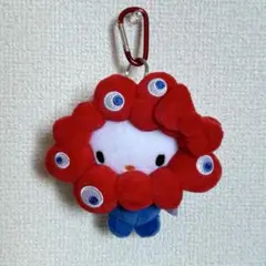 万博　ミャクミャク　サンリオなりきりカラビナ付ぬいぐるみキーホルダー　キティ