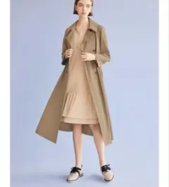 トレンチワンピース ひざ丈ワンピース