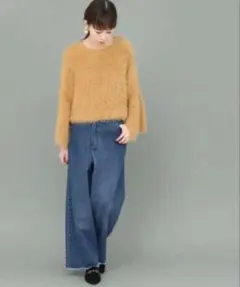 試着のみ！ 新品同様！KBF フェザーロングスリーブニット シャギーニット