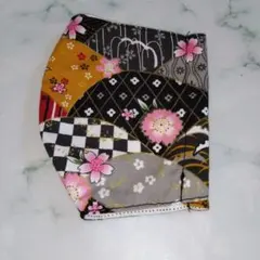 インナーマスク　立体インナー　和柄　扇柄　大きめサイズ