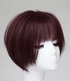 新品 ウィッグ ショート ボブ ダークブラウン ウィッグキャップ付き