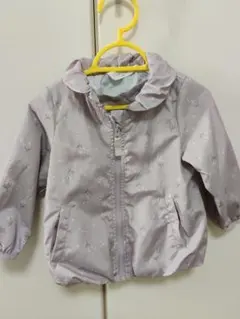 薄紫色 花柄 薄手ジャケット 90cm