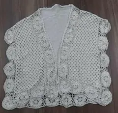 レース編み ボレロベスト アイボリー