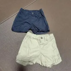 H&M ショートパンツ 80cmネイビー・ベージュ