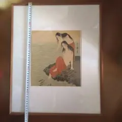 喜多川歌麿 浮世絵 美人画　松葉屋瀬川 木版画　額装品 喜多川歌麿 浮世絵 美人画 松葉屋瀬川 木版画 額装品 - メルカリ