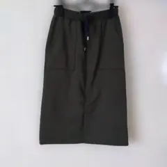 フェリシモ裏起毛タイトスカート　カーキのサムネイル