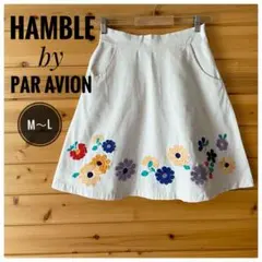 Hamble by Par Avion 刺繍フレアスカートひざ丈 M〜L位のサムネイル
