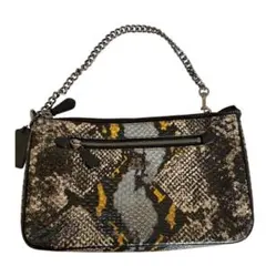 《COACH 》ハンドバック　パイソン柄アクセサリーポーチ65393