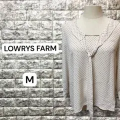 ローリーズファーム　LOWRYS FARM 長袖ブラウス　ドット柄総柄　M