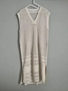 【美品】しまむら ロングワンピース ベージュ