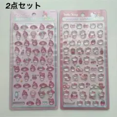 新品★Sanrio キティ マイメロ ボンボンドロップシール mini 2点