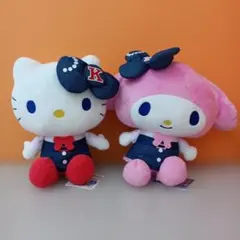 タグ付 サンリオ デニムショータイムドール BIGぬいぐるみ キティ・マイメロ