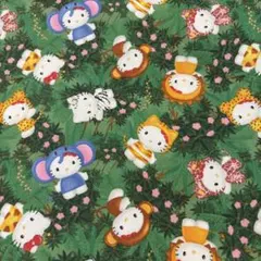 レア　ハローキティ　動物着ぐるみ　2000年 生地　はぎれ　②