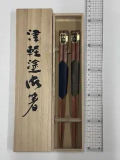 天然木 夫婦箸 木箱入り ペア箸 和食器 未使用 贈答品のサムネイル