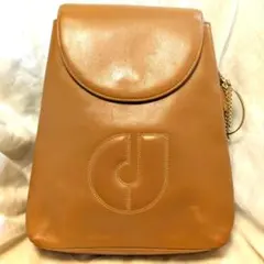 Charles Jourdan 本革リュック キャメル 2層収納のサムネイル