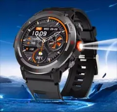 【懐中電灯】 スマートウォッチ 軍用規格 Bluetooth5.3通話機能付き