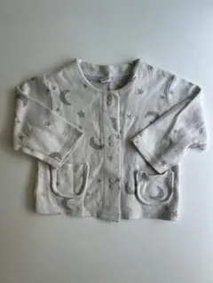 星と月のプリント カーディガン