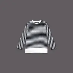 uniform experiment 長袖 白黒ボーダー カットソー ロンT 1