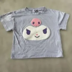 Kuromi サガラ刺繍 Tシャツ パープル