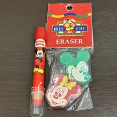 ミッキーマウス 消しゴムセット　文房具 レトロ　ディズニー