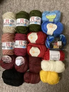 毛糸セット 多色 アクリル ウール