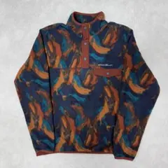 古着 ヴィンテージ エディーバウアー フリース ハーフ スウェット ブラウン 茶