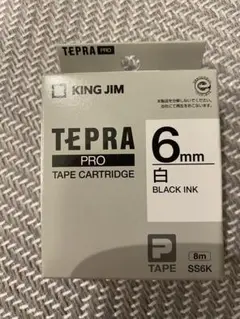 KING JIM TEPRA PRO 6mm 黒インクテープ