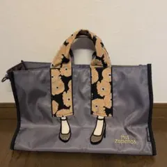 mis zapatos トートバッグ グレー 花柄ハンドルのサムネイル