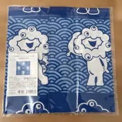 大阪万博　ミャクミャク　小風呂敷　青