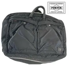 PORTER タンカー　ブリーフケース　ビジネスバッグ　3way 2層　ブラック