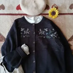 ずくなしおふみさま専用♡【新品】花柄刺繍と透かし編みが可愛いカーディガン♡