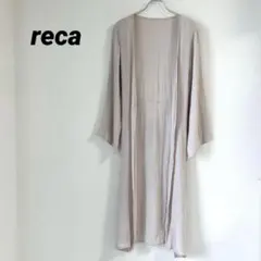 reca ロングカーディガン ゆったり羽織り ライトベージュ　Mのサムネイル